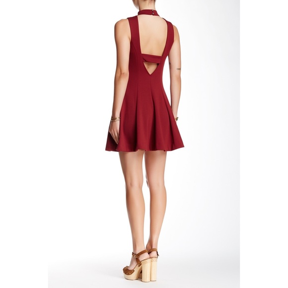 Free People Layla Fit & Flare Dress in Auburn Red - Picture 10 of 10